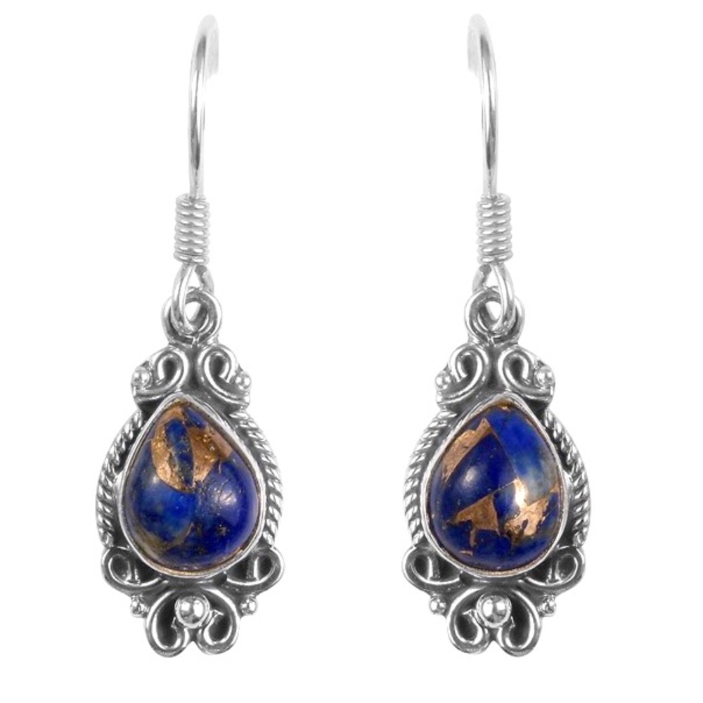 925 Sterling Silver Lapis Earrings